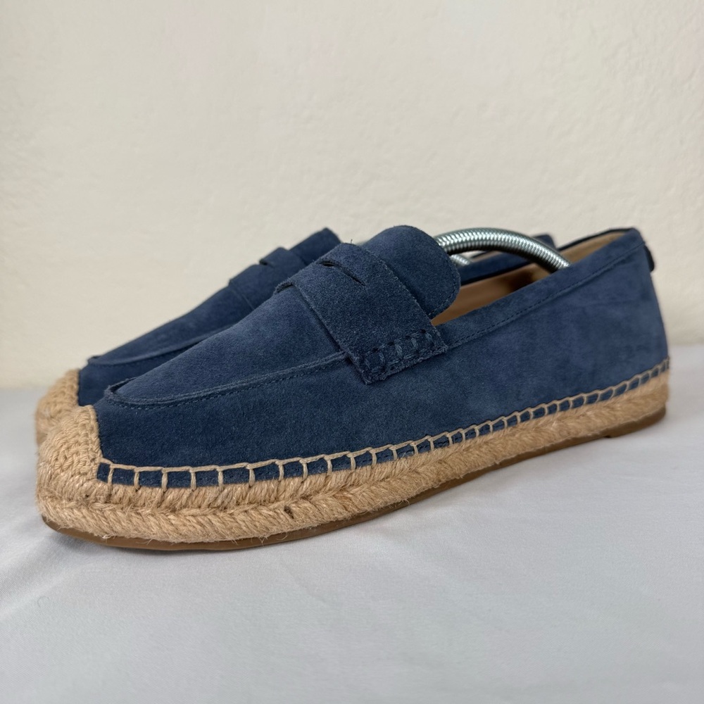 Sam Edelman Kai Espadrille Suede Leather Slip On Loafers Shoes Size 9 EUC